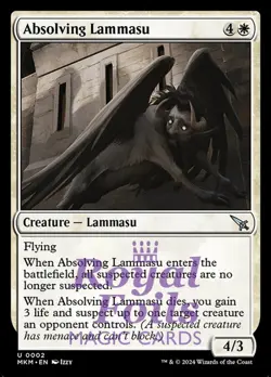Absolving Lammasu 4x FOIL MTG Murders at Karlov Manor MKM Uncommon MINT white - Image 1