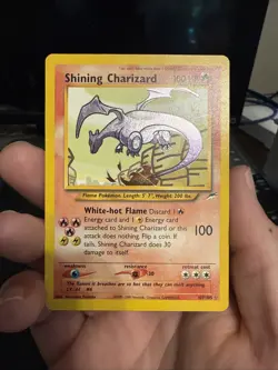 2002 Pokemon Neo Destiny Unlimited SHINING CHARIZARD Holo Secret Rare 107/105 - Image 2