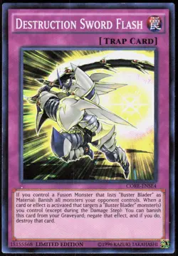 Destruction Sword Flash CORE-ENSE4 Super Rare Clash of Rebellions Yu-Gi-Oh NM - Image 1
