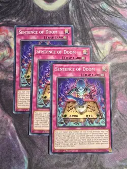 Yugioh Sentence Of Doom LDS3-EN021 Common 1st Edition NM x3 Play Set - Image 1