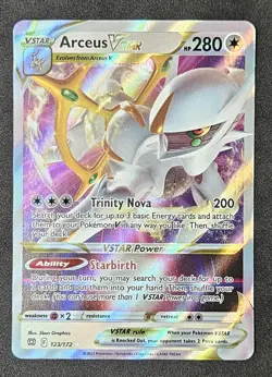 SWSH09: Brilliant Stars ARCEUS VSTAR Ultra Rare #123/172 Pokemon TCG - Image 1