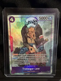 Bandai One Piece CCG Trafalgar Law ST10-010 Super Rare Foil Blocker 5000 - Image 1