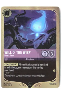 Disney Lorcana TCG WILL O' THE WISP 51/P3 Foil Wilds Unknown OP Promo - Image 1