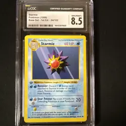 1999 Pokemon Set Starmie Common #64/102 CGC 8.5 - 1st Edition - Image 3
