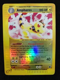 Pokemon TCG Reverse Holo Ampharos 2/165 WOTC Expedition Base Set LP Condition - Image 1