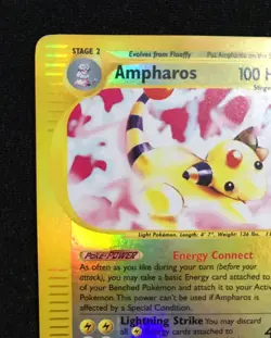Pokemon TCG Reverse Holo Ampharos 2/165 WOTC Expedition Base Set LP Condition - Image 3