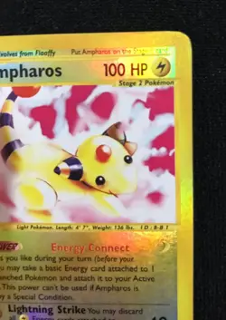 Pokemon TCG Reverse Holo Ampharos 2/165 WOTC Expedition Base Set LP Condition - Image 4