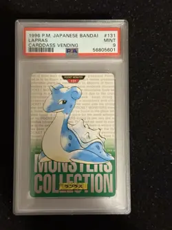 PSA 9 1996 Pokemon Japanese Bandai Carddass Vending 131 Lapras Green Version - Image 1