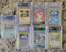 Lot Of 7 Pokemon Various Sets Graded Cards TAG TOP SHELF CC&G DEGREE Free Ship - Image 1