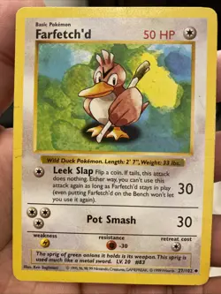 Pokemon TCG Base Set Farfetch'd 27/102 Shadowless - Image 1