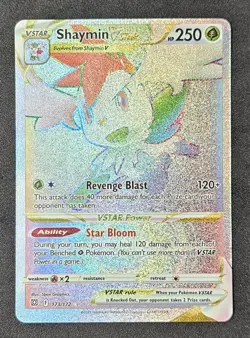 SWSH09: Brilliant Stars SHAYMIN VSTAR Rainbow Secret Rare #173/172 Pokemon TCG - Image 1