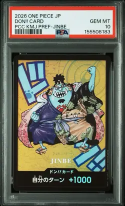 PSA 10 Jinbe DON!! Card Promo One Piece Japanese Kumamoto Prefecture - Image 1
