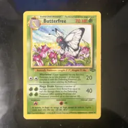 1st Edition Butterfree Pokemon Card # 33/64 Very Rare - Image 1