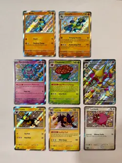 POKEMON English Lot 8 Cards Paldean Fates Shiny Alakazam Lucario Riolu PSA Plays - Image 1