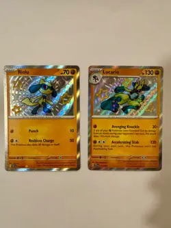 POKEMON English Lot 8 Cards Paldean Fates Shiny Alakazam Lucario Riolu PSA Plays - Image 2