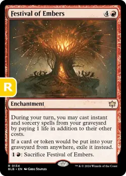 MTG Festival of Embers Bloomburrow Rare Enchantment NM - Image 1