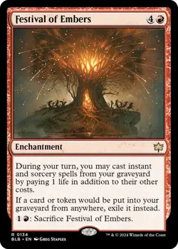 MTG Festival of Embers Bloomburrow Rare Enchantment NM - Image 2