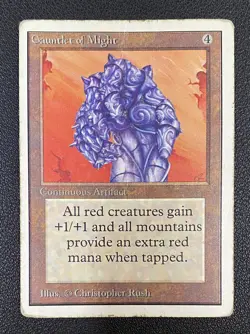 1993 MTG Gauntlet of Might Unlimited Reserved List Old School Damaged - Image 1