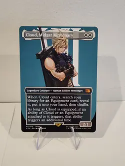 MTG BORDERLESS Final Fantasy Cloud, Midgar Mercenary 0375 Non-Foil FIN ENGLISH M - Image 1