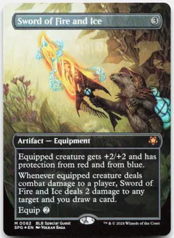Sword of Fire and Ice (Borderless) *Foil* SPG 62 NM - Image 1