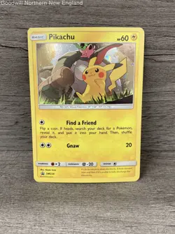 Pikachu SM234 Cosmo Holo Sun & Moon Black Star Promo 2019 LP Pokemon Card - Image 1