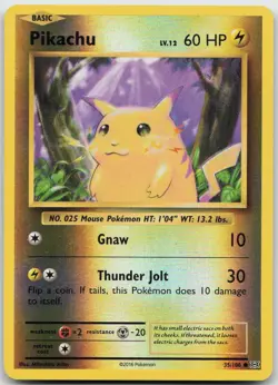 Pikachu 35/108 Common Evolutions Pokemon TCG Reverse Holo LP - Image 1
