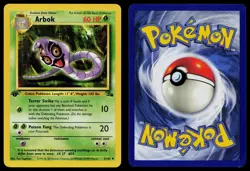 ARBOK 31/62 UNCOMMON FOSSIL POKEMON 1ST EDITION NM - Image 3