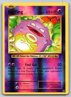 Koffing 50/108 Uncommon Evolutions Pokemon Reverse Holo Near Mint - Image 1