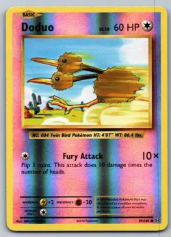 Doduo 69/108 Common Evolutions Pokemon Reverse Holo Near Mint - Image 1