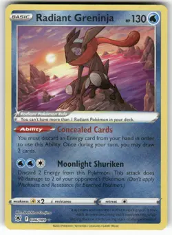Radiant Greninja 046/189 Radiant Rare Astral Radiance Pokemon Near Mint - Image 1