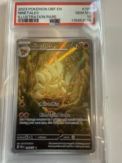 2023 Pokemon OBF EN Ninetales Illustration Rare #199 PSA 10 GEM MT - Image 1