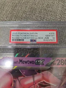 PSA 10 Team Rocket's Mewtwo ex SVP-EN #205 JUMBO PROMO Pokemon Card - Image 2