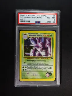 2000 Pokemon Gym Challenge Giovanni's Nidoking #7/132 PSA 8 - Image 1