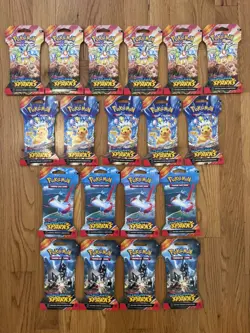 19 Pokemon Scarlet & Violet Surging Sparks Sleeved Booster Packs Factory Sealed - Image 2