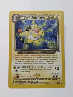 Pokemon Dark Ampharos Holo Rare Card 1/105 Neo Destiny English - Image 1
