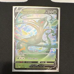 Pokemon Serperior V Full Art Ultra Rare Holo 007/195 Silver Tempest 210 HP - Image 2