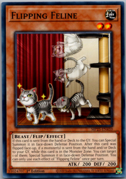 Yugioh - Flipping Feline - MP25-EN410 - Common - NM/M - Image 1