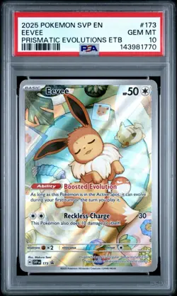 Pokemon Eevee Prismatic Evolutions ETB Promo SVP EN 173 PSA 10 Gem Mint - Image 1