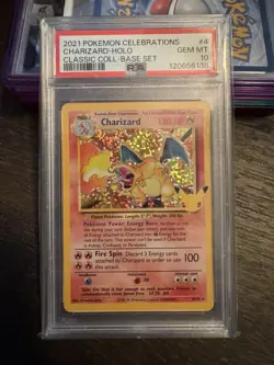 Pokemon Charizard Holo Celebrations Classic Collection 4/102 PSA 10 2021 - Image 1