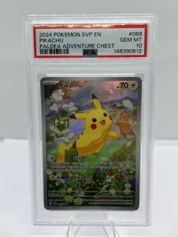 2024 Pokemon S&V Promo Paldea Adventure Chest Pikachu #88 PSA 10 US SELLER - Image 1