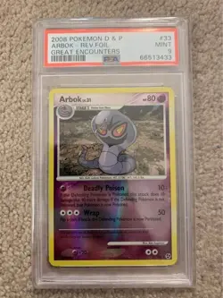 Pokemon 2008 Diamond and Pearl Great Encounters Arbok Reverse Holo #33/106 PSA 9 - Image 1