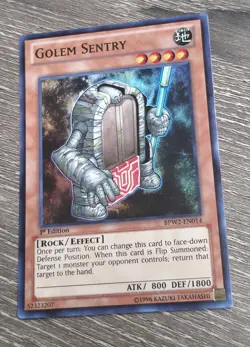 Yu-Gi-Oh! TCG Golem Sentry BPW2-EN014 Super Rare 1st Edition Near Mint - Image 1