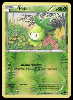 Pokemon Cards Petilil 7/122 Reverse Holo BRKpoint Common NM - Image 1