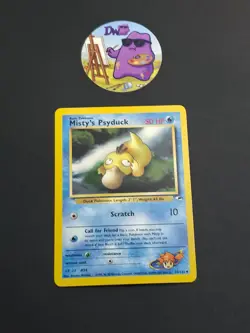 Pokemon TCG Misty's Psyduck 54/132 - English Gym Heroes Non Holo Card NM - Image 1
