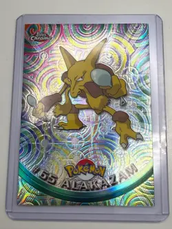 2000 Topps Chrome Pokemon #65 Alakazam Holo TV Animation (NM) - Image 1