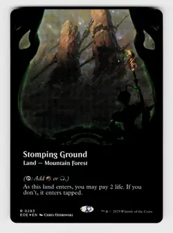 MTG, Edge of Eternities, Stomping Ground (Borderless), foil, No.283, R Land - Mo - Image 1