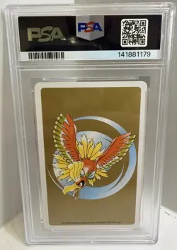 2000 POKEMON GOLD VERSION PLAYING CARDS 160C FERALIGATR 5 OF HEARTS - PSA 9 - Image 2