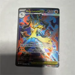 Pokemon Mega Lucario EX 160/132 Ultra Rare Holo Full Art Me01 340 HP - Image 1