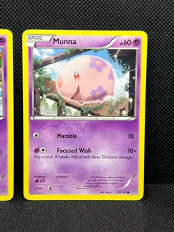 Pokemon Tcg Musharna 40/101 & Munna 39/101 Plasma Blast Non Holo - Image 3