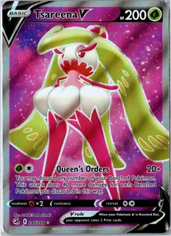Pokemon - Tsareena V (Full Art) 246/264 Ultra Rare Holo SWSH08: Fusion Strike NM - Image 1